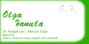 olga hanula business card